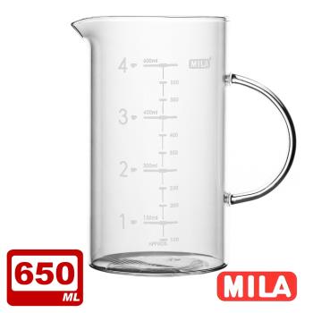 MILA 咖啡玻璃量杯650ml(兩入組)