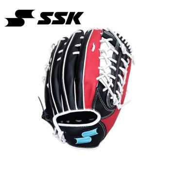 SSK GNG212 SERIES 棒壘手套(水藍標) 黑/紅 GNG212-9020I