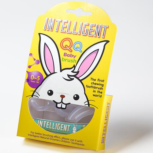 Intelligent 因特力淨_ 寶貝QQ刷組 (QQ刷+7g兒童酵素牙膏) *2入 寶寶牙刷 嬰兒牙刷 幼兒牙刷