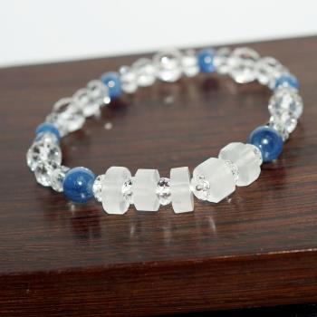 【喨喨飾品】月光石/藍晶石/水晶 手鍊 N439