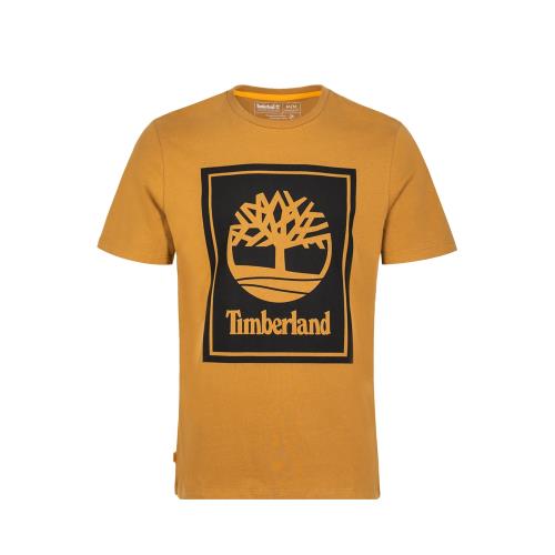 Timberland 男款小麥色大樹印花LOGO短袖T恤A2AJ1P57