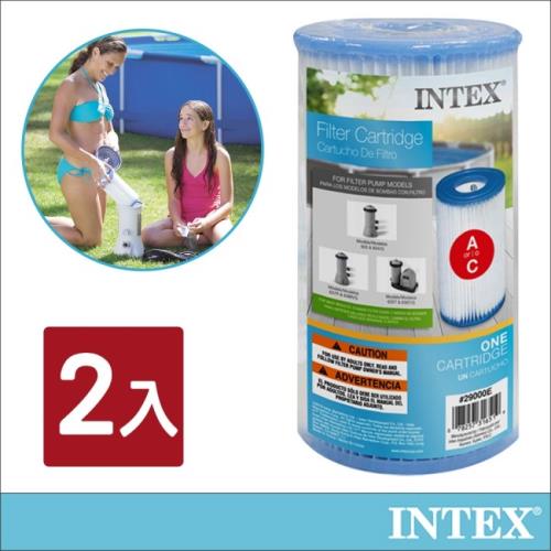 INTEX 游泳池配件-簡易濾水器濾心桶(2入組)(29002E)