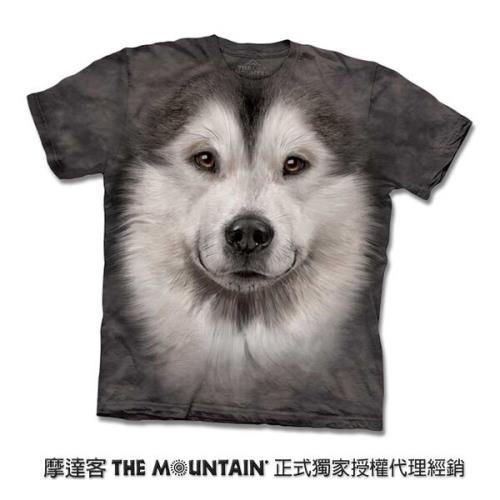 摩達客- 自然純棉系列   哈士奇雪橇犬臉 T恤