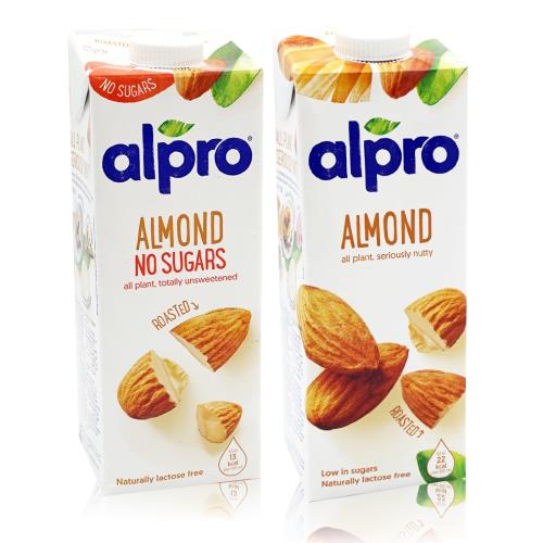 ALPRO 原味+無糖杏仁奶組合(1公升*2瓶)