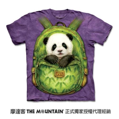 摩達客 自然純棉系列 背包熊貓 T恤