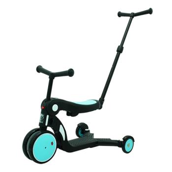 【BabyBabe】三合一平衡三輪車/滑步車/滑板車- 藍色 ( 附推把 )