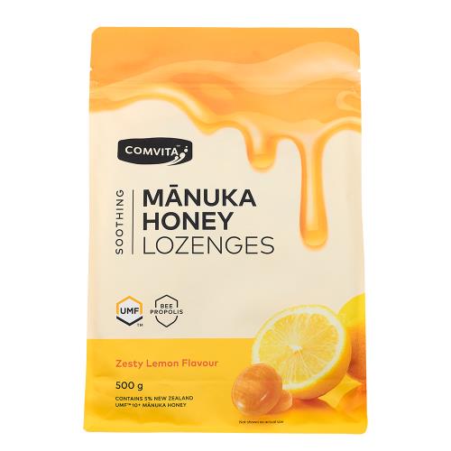 COMVITA康維他 蜂膠麥蘆卡蜂蜜潤喉糖(檸檬味）500g/包
