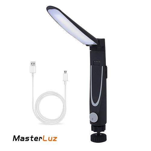 MasterLuz G34 USB充電 10W 可折疊無段調光強磁吸附柔光罩COB工作燈