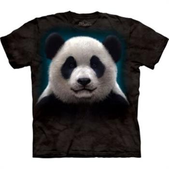 摩達客自然純棉系列 熊貓頭 黑色設計T恤