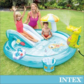INTEX 鱷魚沙灘戲水池201x170x25cm(160L)適用2歲+(57165)