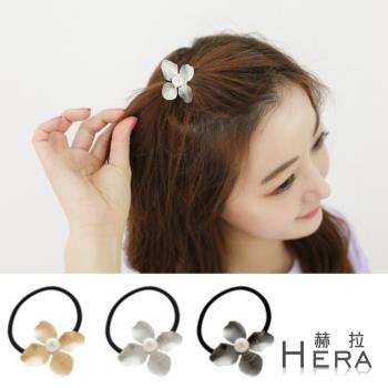 Hera 赫拉 珍珠壓紋四葉草髮圈/髮束-3色