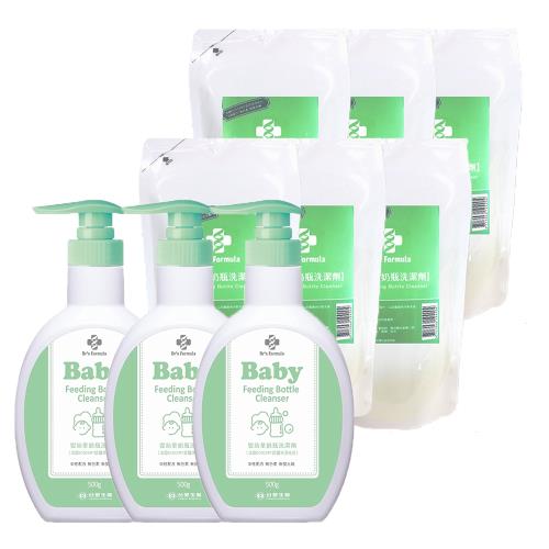 《台塑生醫》Drs Formula嬰幼童奶瓶洗潔劑促銷組(3瓶+6包)