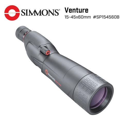 美國 Simmons 西蒙斯 Venture 冒險系列 15-45x60mm 防水賞鳥型單筒望遠鏡 SP154560B (公司貨)