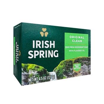 美國Irish Spring除汗臭專用運動香皂113g/4oz x12顆