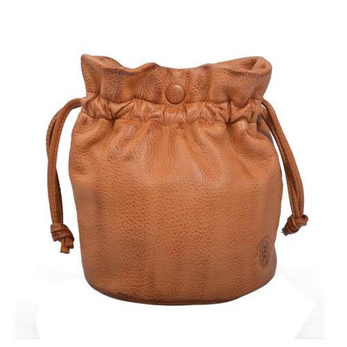 【米蘭精品】側背包真皮水桶包-純色休閒復古牛皮女包包3色73yb4