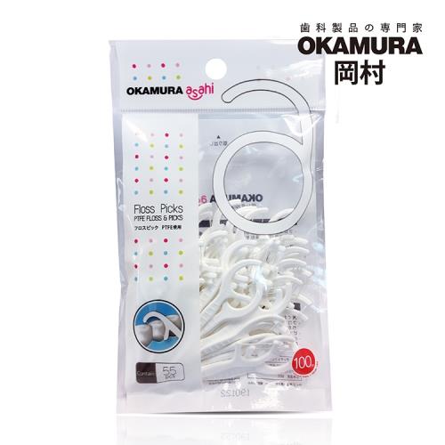 OKAMURA 細滑牙線棒 55支x5包