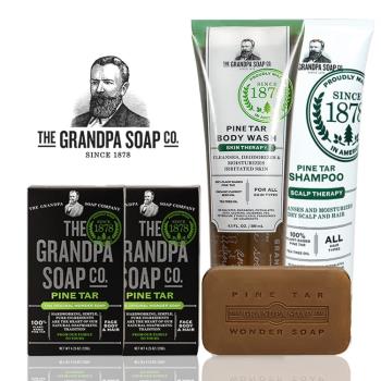 Grandpas Soap 神奇爺爺 神奇妙松焦油從頭到腳淨化養護組(4件組)