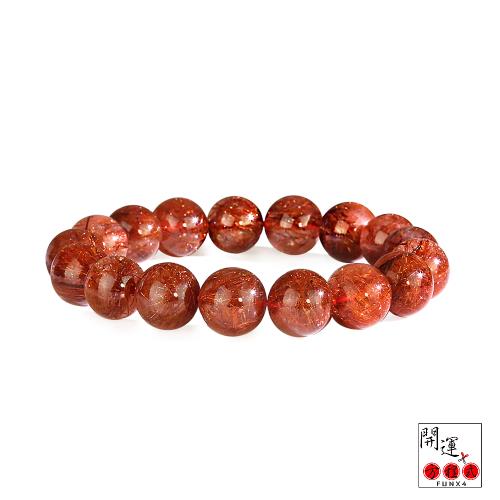 開運方程式-富貴招財紅銅鈦手珠12mm(加強財運跟貴人運)