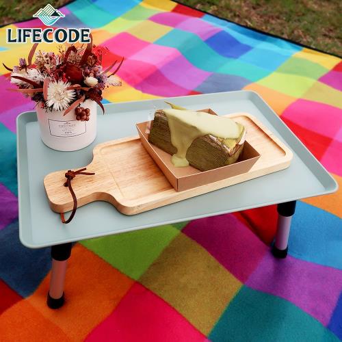 LIFECODE 托盤式折疊小方桌40x25cm-田園綠