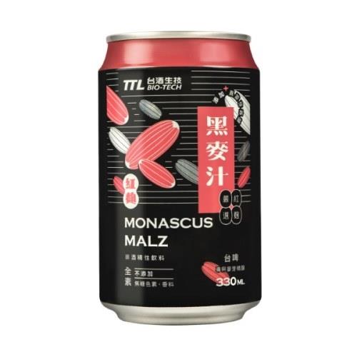 【台酒TTL】 紅麴黑麥汁(330ml/罐;6入/組)