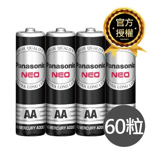 【國際牌Panasonic】碳鋅電池3號AA電池60入盒裝(R6NNT/1.5V黑錳電池/乾電池/公司貨)