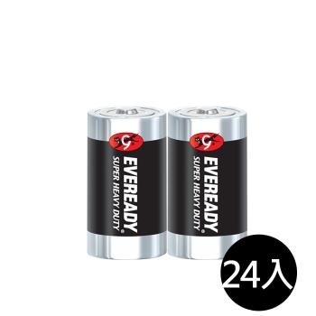 【永備EVEREADY】黑金鋼 碳鋅電池2號(C)24入盒裝(錳乾電池 黑錳電池 乾電池)