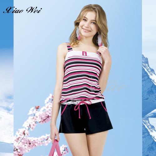 梅林品牌 時尚大女二件式連身褲泳裝 NO.M94698