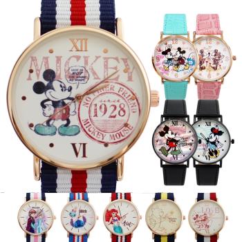Disney正版授權 迪士尼經典角色俏皮英倫風格手錶
