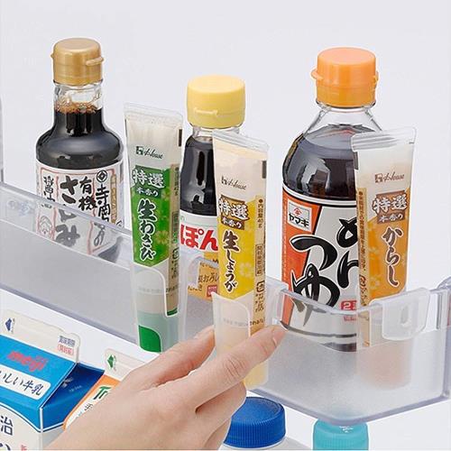 日本製造INOMATA冰箱冷藏-夾扣式醬料收納架(4包12入裝)