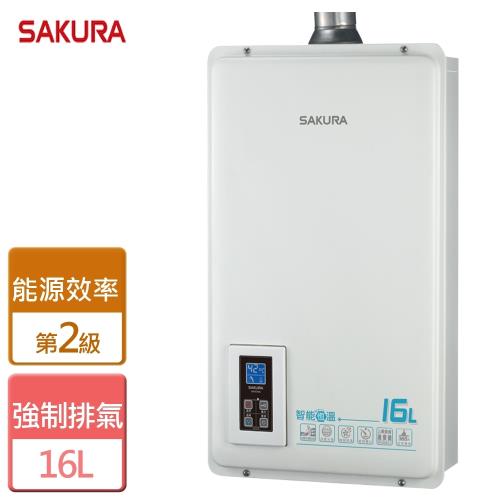 【SAKURA櫻花】智能恆溫熱水器16L - 北北基桃竹中安裝 DH-1670A