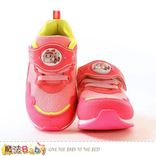 魔法Baby 女童鞋 POLI卡通正版安寶款閃燈運動鞋 電燈鞋~sa01203