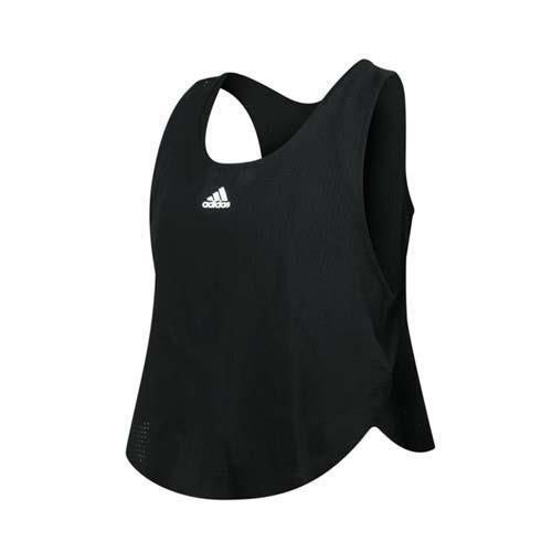 ADIDAS 女短版背心-TECH 吸濕排汗 運動 訓練 無袖 上衣 愛迪達