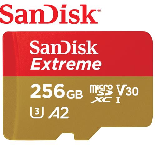 SanDisk Extreme MicroSDXC UHS-I 256GB 記憶卡 (V30) (A2)