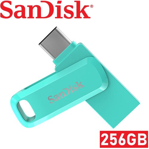 SanDisk 256GB Ultra Go USB Type-C 雙用隨身碟 湖水綠 公司貨 SDDDC3