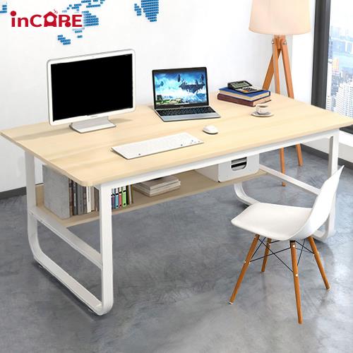 【Incare】工業風鋼木多用收納工作電腦桌(120*70*73cm/3色可選)