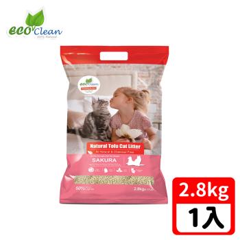 ECO艾可-天然草本輕質型豆腐貓砂-2.8kg/6.17lb-櫻花-單包入