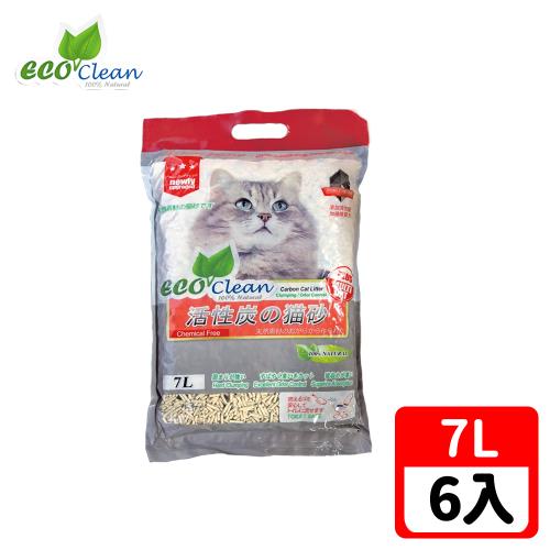 ECO艾可-豆腐貓砂7L-活性炭-6入一箱