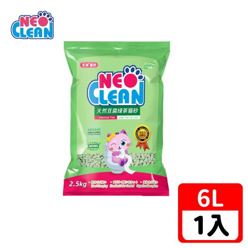 NEO天淨-天然豆腐貓砂6L-綠茶-單包入