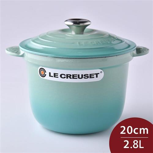 Le Creuset 萬用窈窕鑄鐵鍋薄荷綠20cm|會員獨享好康折扣活動|鑄鐵鍋