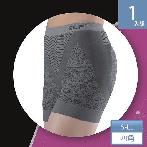 三合豐 ELF, 女性竹炭+銀纖維機能美型四角內褲(MIT 灰色)