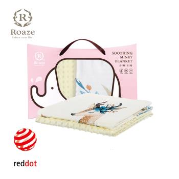 【Roaze 柔仕】 舒眠豆毯(薄款) -優雅花鹿