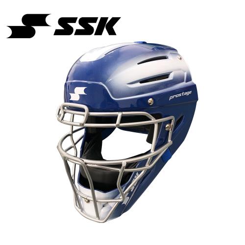 SSK 少年用全罩式捕手面罩 寶藍白 HJ2001-6310