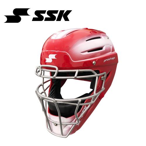 SSK 少年用全罩式捕手面罩 紅白 HJ2001-2010