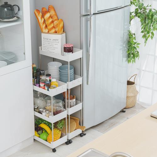 【樂嫚妮】多功能三層縫隙推車