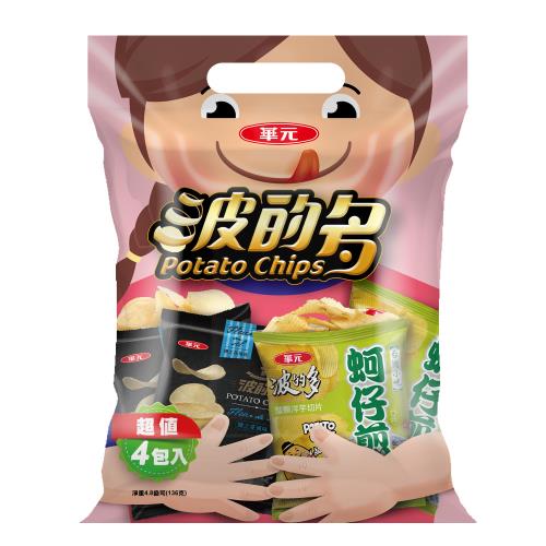 (買1送1) 華元 波的多好大包136g (34gX4包入)-效期:2025/3/29