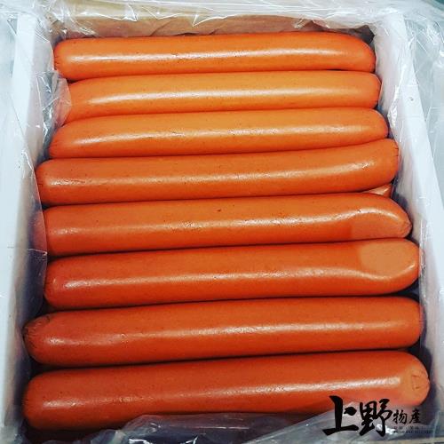 【上野物產】正宗美式熱狗堡選用 傳統大熱狗(1800g/20條/包) x3包 共60條