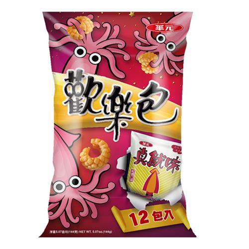 【效期2025/04/06】華元 真魷味歡樂包(紅燒口味)144g(12gX12包)袋(效期2025/04/06)