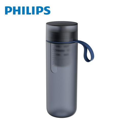 【Philips 飛利浦】 微濾隨身濾水壺+1芯-酷藍 AWP2712BL