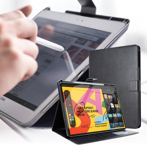 Xmart for iPad Air3 / iPad Pro 10.5吋 / iPad 2019 10.2吋 典雅優選帶筆槽牛皮皮套