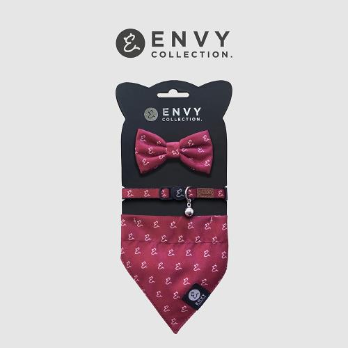 ENVY COLLECTION 貓頸圈 勃艮地logo三件組